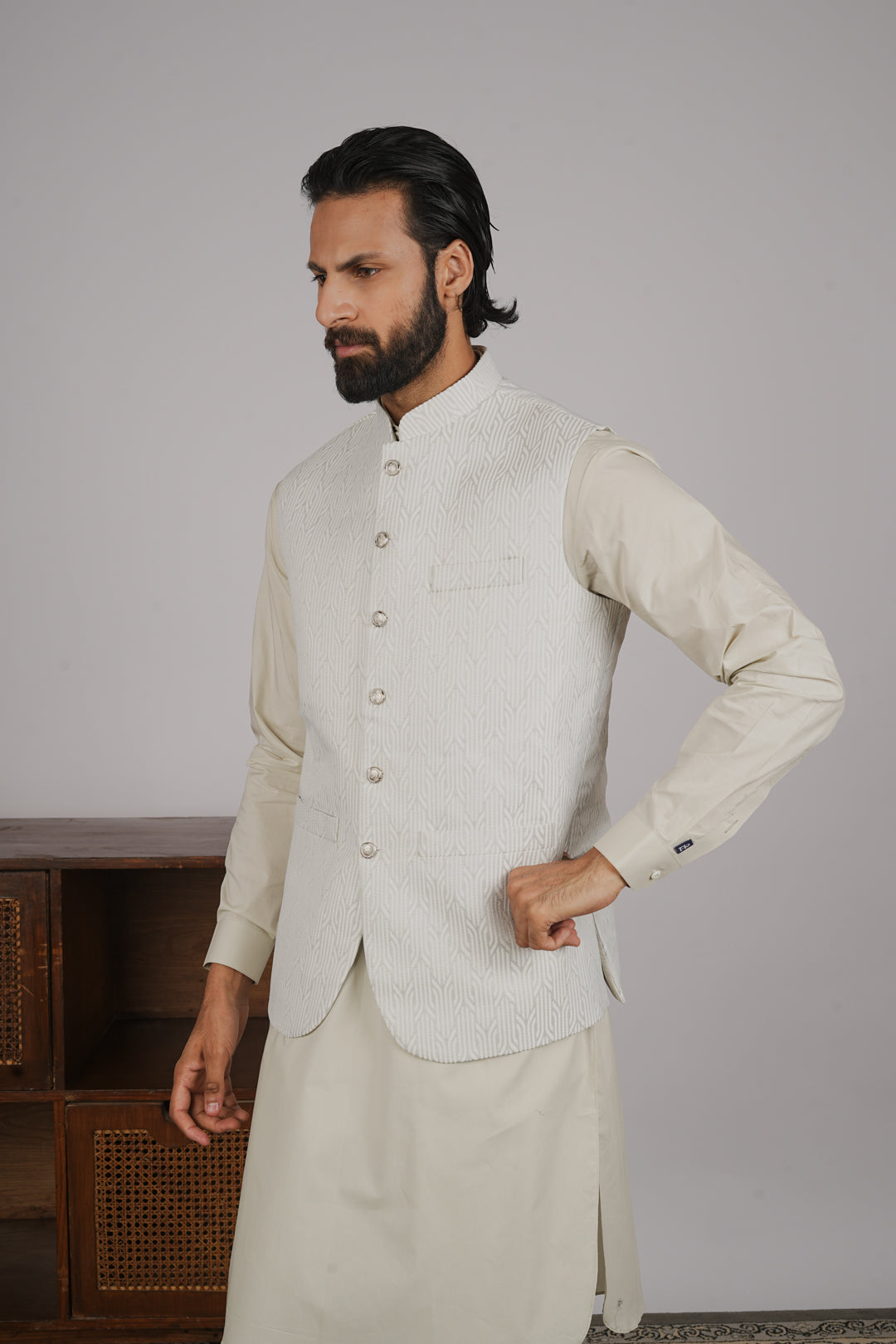 Cream Raw Silk